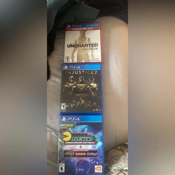PS4 slim 500gb used with a couple of games but no controller all cords
